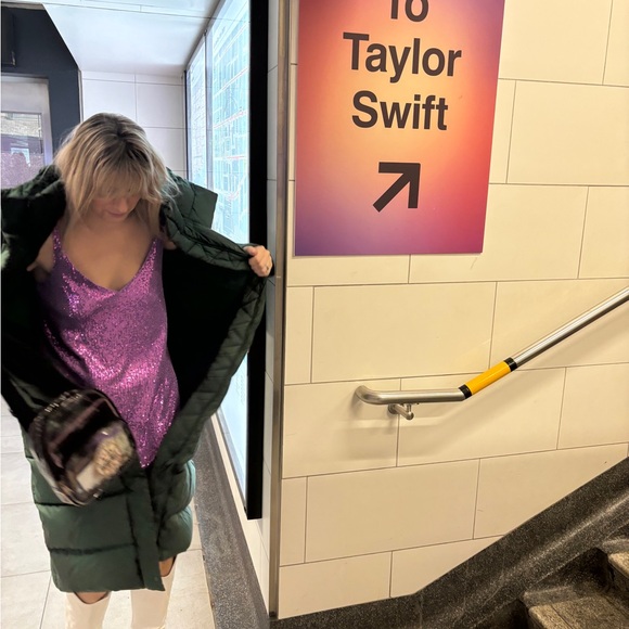 Lavender Ruffled Embellished Mini Dress - Picture 2 of 4